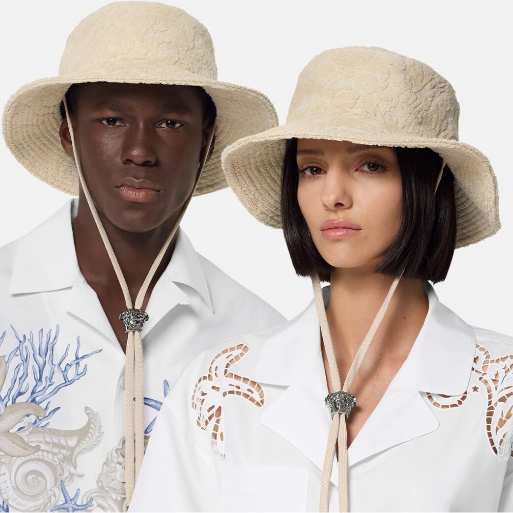 🌻 Versace 🌻 Sz 59 BAROCCO TOWEL BUCKET HAT